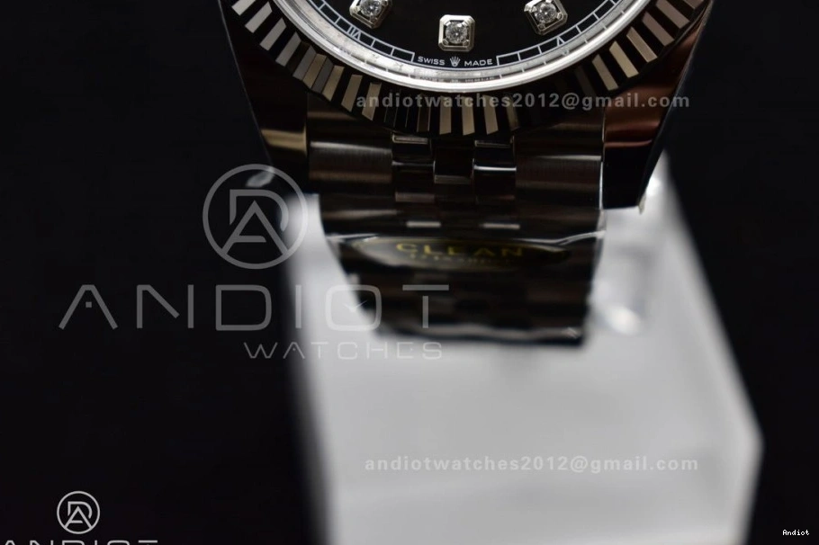 Clean Best 126334 DateJust On Steel SS Grey 41 Diamonds Edition 1:1 904L Jubilee Dial Bracelet VR3235 0519
